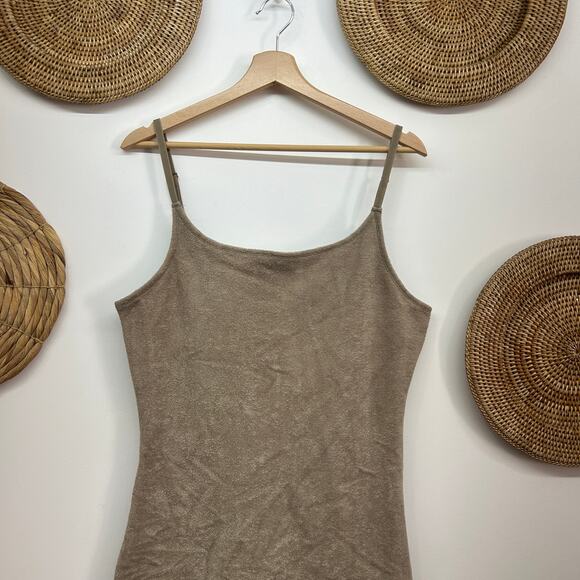 SKIMS Neutral Brown Taupe Terry Cloth Mini Dress Plus Size 2X Beach Vacation - Picture 4 of 6